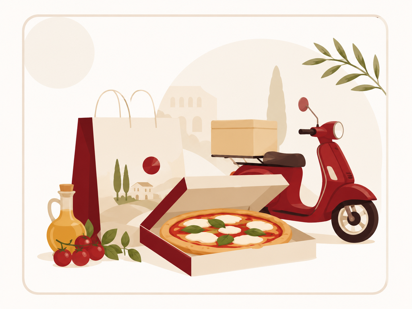 Illustration of a delivery service