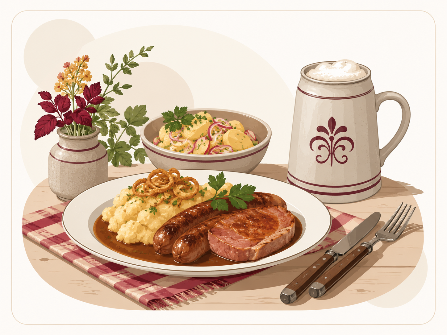 Illustration of regional food